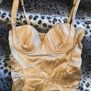 Marciano Gold Silk Tank - XS